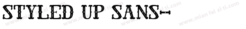 Styled up Sans字体转换
